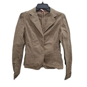 Gianni Bini Women's Light Brown Stretch Cotton Fitted Career Blazer Size S‎